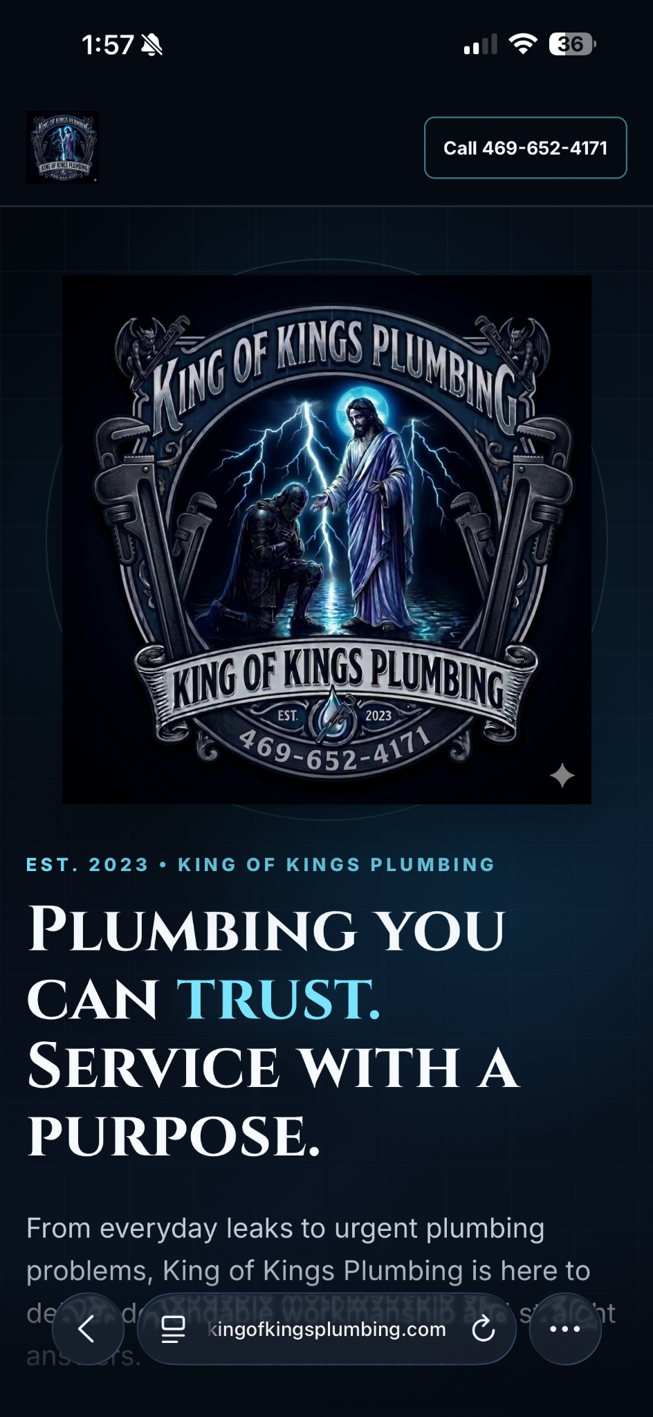 King of Kings Plumbing logo